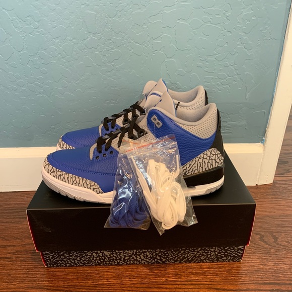 Jordan 3 Blue varsity cement - Picture 6 of 11